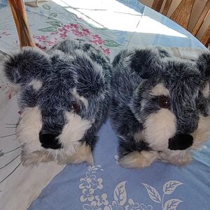Schnauzer Cozy Winter  Slippers 5-6